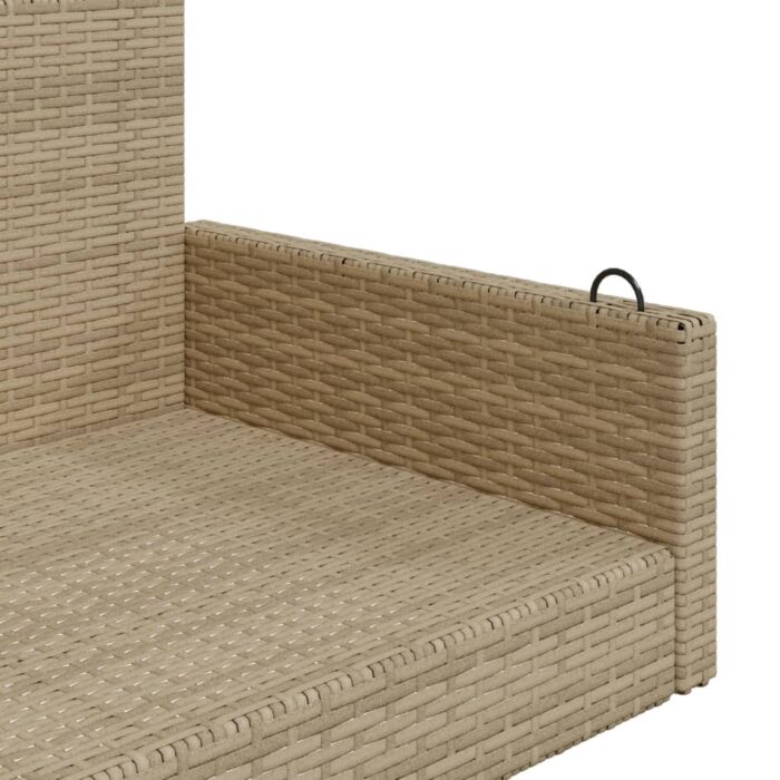 Balancelle beige 119x56x48 cm résine tressée – Image 5