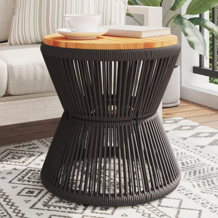 VXL8721012333154_m_en_hd_1.jpg Table basse avec base en fil de fer noir bois d'acacia massif – Image 1
