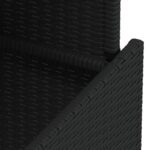 Table de jardin dessus en verre noir 100x55x73cm résine tressée – Image 10