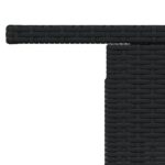 Table de jardin dessus en verre noir 100x55x73cm résine tressée – Image 9