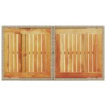 Table de jardin beige 100x55x73cm résine tressée et bois acacia – Image 5