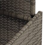 Table de jardin gris 100x55x73 cm résine tressée et bois acacia – Image 9