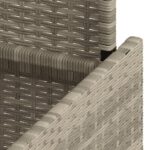 Table de jardin dessus en verre gris clair 100x55x73 cm rotin – Image 10