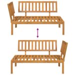 Canapé d'angle palette de jardin bois massif d'acacia – Image 4