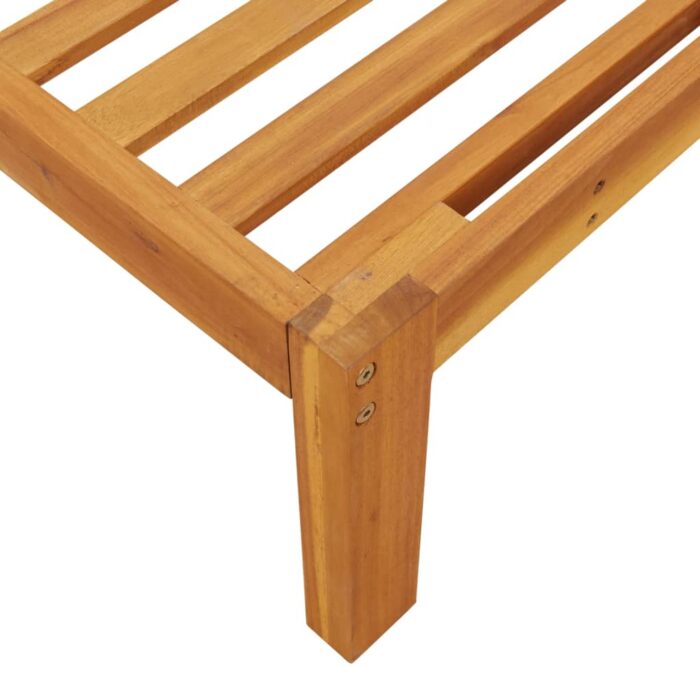 Canapé d'angle palette de jardin bois massif d'acacia – Image 5