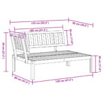 Canapé d'angle palette de jardin bois massif d'acacia – Image 6