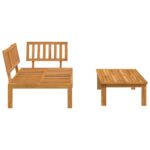 Salon de jardin palette 2 pcs bois massif d'acacia – Image 2