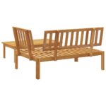 Salon de jardin palette 2 pcs bois massif d'acacia – Image 3