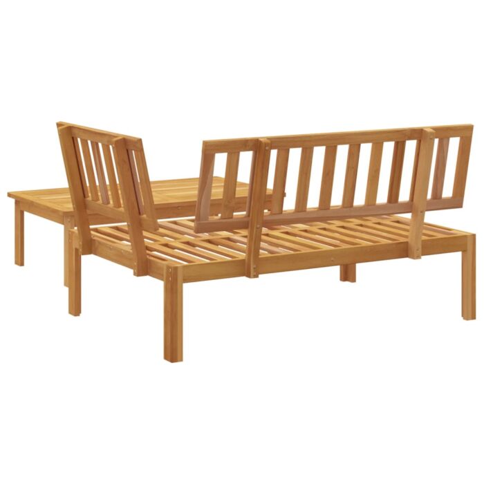 Salon de jardin palette 2 pcs bois massif d'acacia – Image 3
