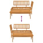 Salon de jardin palette 2 pcs bois massif d'acacia – Image 4