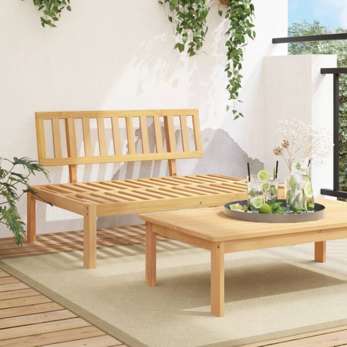 Canapé central palette de jardin bois massif d'acacia – Image 1