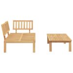 Salon de jardin palette 2 pcs bois massif d'acacia – Image 2