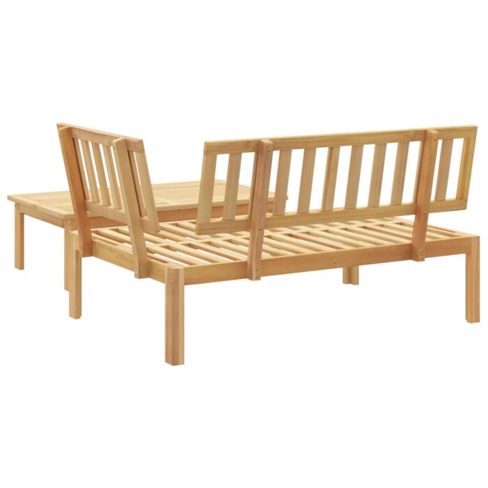 Salon de jardin palette 2 pcs bois massif d'acacia – Image 3