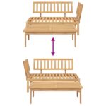 Salon de jardin palette 2 pcs bois massif d'acacia – Image 4