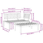 Salon de jardin palette 2 pcs bois massif d'acacia – Image 7