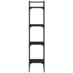 Bibliothèque à 4 niveaux noir 35x30x138,5 cm bois d'ingénierie – Image 3