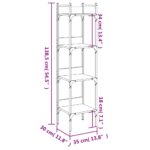 Bibliothèque à 4 niveaux chêne 35x30x138,5 cm bois d'ingénierie – Image 8