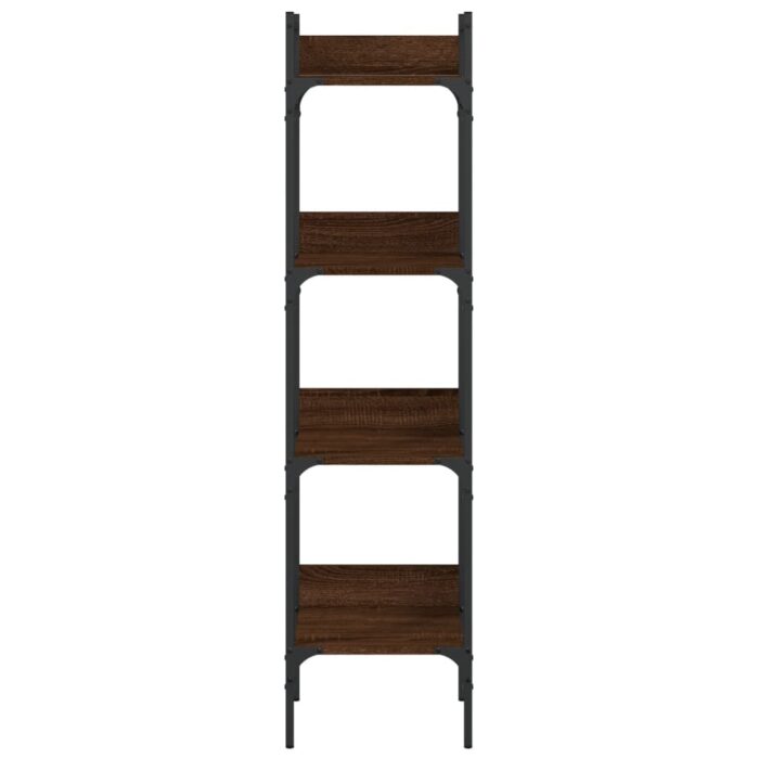 Bibliothèque à 4 niveaux chêne 35x30x138,5 cm bois d'ingénierie – Image 3