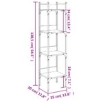 Bibliothèque à 4 niveaux chêne 35x30x138,5 cm bois d'ingénierie – Image 8