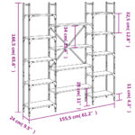 Bibliothèque sonoma gris 155,5x24x166,5 cm bois d'ingénierie – Image 8