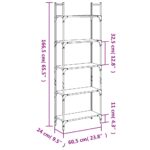 Bibliothèque à 5 niveaux noir 60,5x24x166,5cm bois d'ingénierie – Image 8