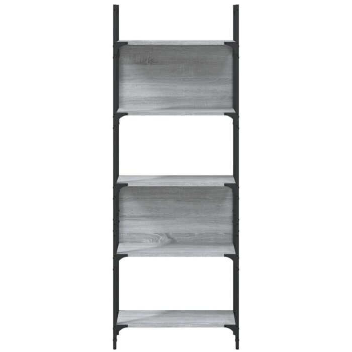 Bibliothèque à 5 niveaux sonoma gris 60,5x24x166,5 cm – Image 3
