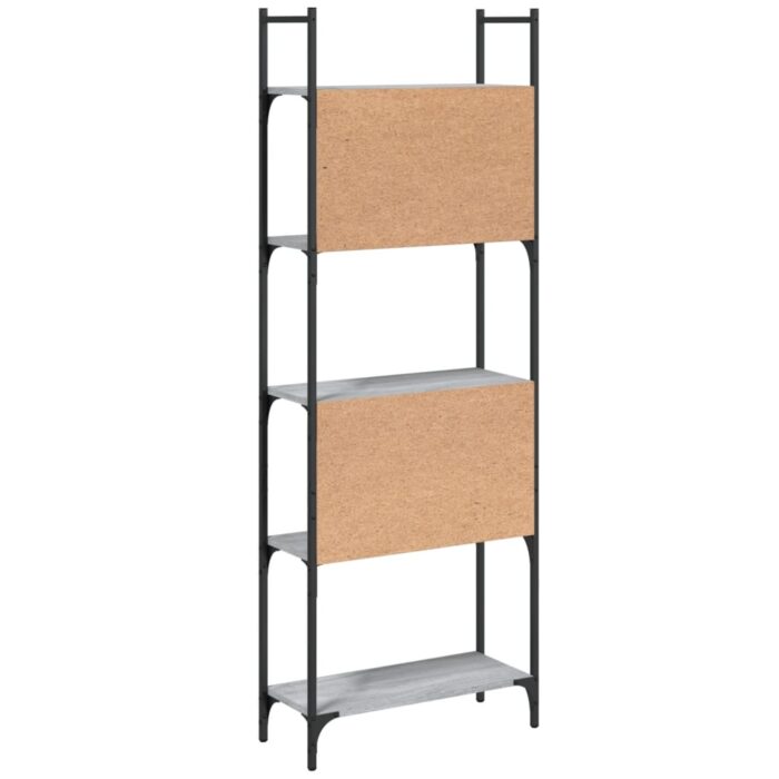 Bibliothèque à 5 niveaux sonoma gris 60,5x24x166,5 cm – Image 5