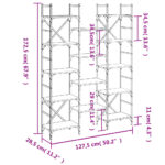 Bibliothèque chêne marron 127,5x28,5x172,5 cm bois d'ingénierie – Image 8