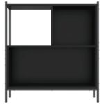 Bibliothèque noir 72x28x77,5 cm bois d'ingénierie – Image 3
