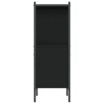 Bibliothèque noir 72x28x77,5 cm bois d'ingénierie – Image 4