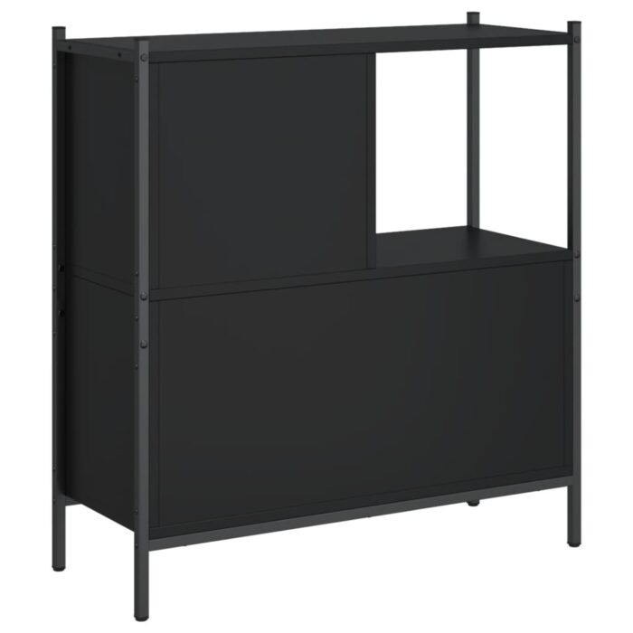 Bibliothèque noir 72x28x77,5 cm bois d'ingénierie – Image 5