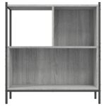 Bibliothèque sonoma gris 72x28x77,5 cm bois d'ingénierie – Image 3