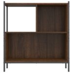 Bibliothèque chêne marron 72x28x77,5 cm bois d'ingénierie – Image 3