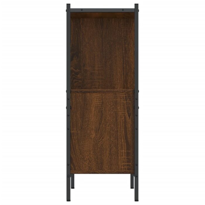 Bibliothèque chêne marron 72x28x77,5 cm bois d'ingénierie – Image 4