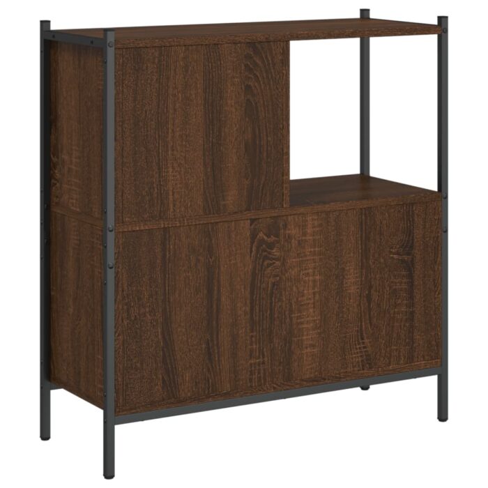 Bibliothèque chêne marron 72x28x77,5 cm bois d'ingénierie – Image 5
