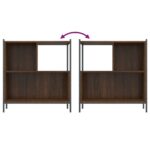 Bibliothèque chêne marron 72x28x77,5 cm bois d'ingénierie – Image 6
