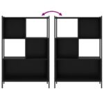 Bibliothèque noir 72x28x109 cm bois d'ingénierie – Image 6