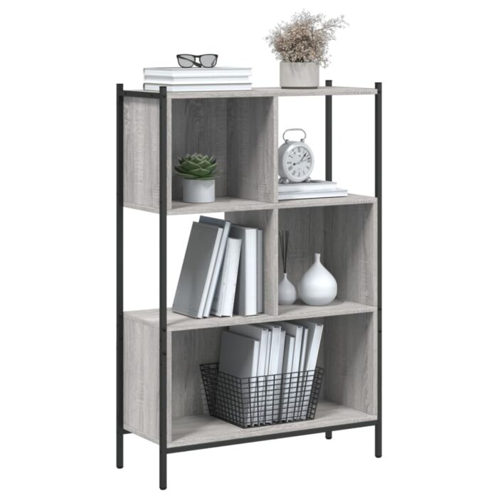 Bibliothèque sonoma gris 72x28x109 cm bois d'ingénierie – Image 2