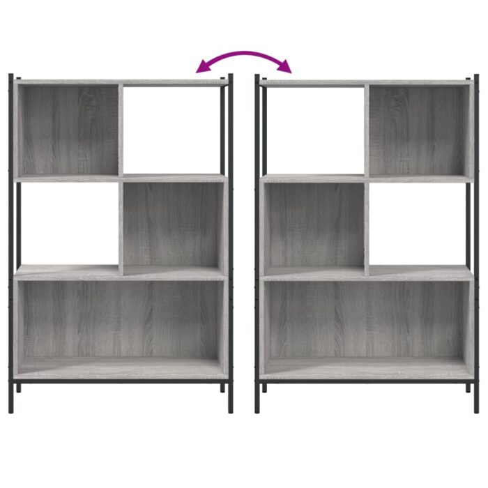 Bibliothèque sonoma gris 72x28x109 cm bois d'ingénierie – Image 6