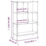 Bibliothèque sonoma gris 72x28x109 cm bois d'ingénierie – Image 9
