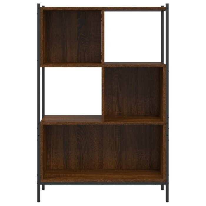 Bibliothèque chêne marron 72x28x109 cm bois d'ingénierie – Image 3
