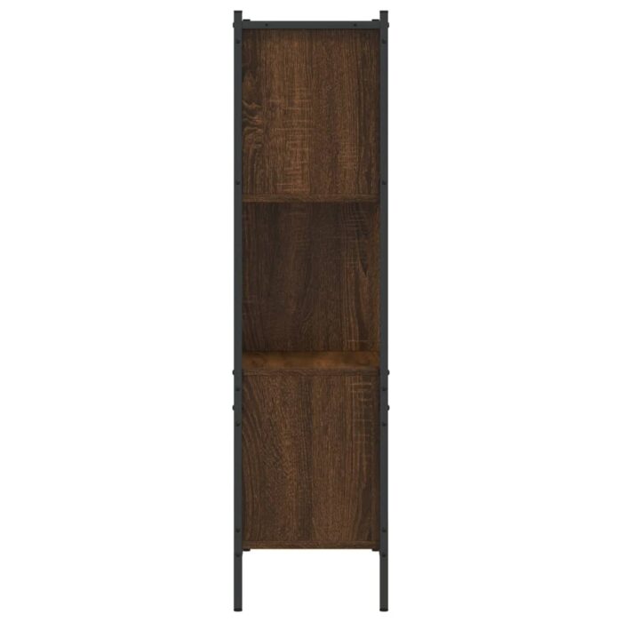 Bibliothèque chêne marron 72x28x109 cm bois d'ingénierie – Image 4