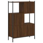 Bibliothèque chêne marron 72x28x109 cm bois d'ingénierie – Image 5