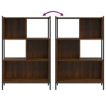 Bibliothèque chêne marron 72x28x109 cm bois d'ingénierie – Image 6