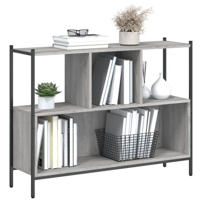 Bibliothèque sonoma gris 102x28x77,5 cm bois d'ingénierie – Image 2