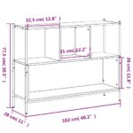 Bibliothèque sonoma gris 102x28x77,5 cm bois d'ingénierie – Image 8