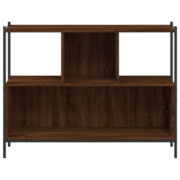 Bibliothèque chêne marron 102x28x77,5 cm bois d'ingénierie – Image 3
