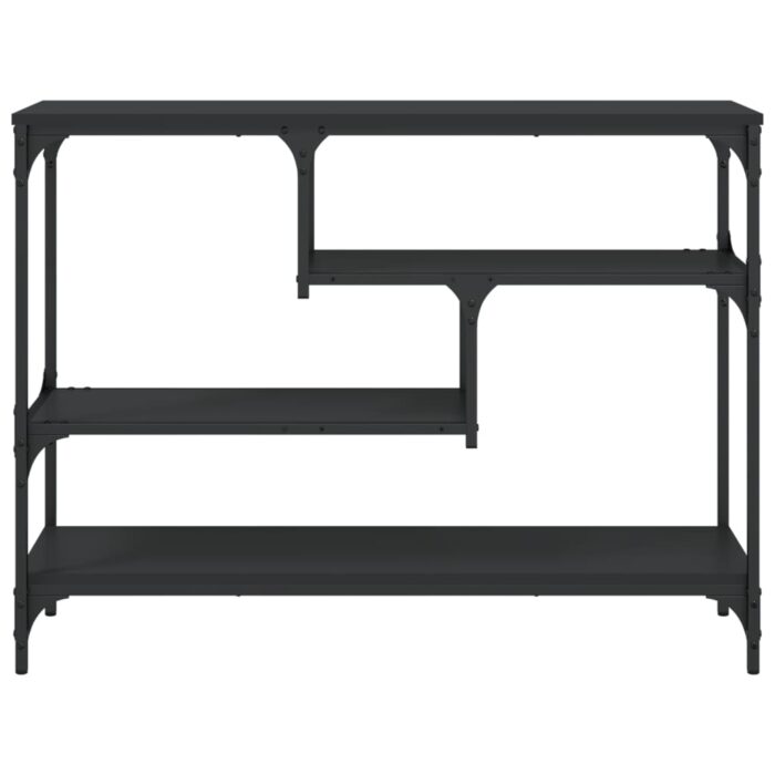 Table console noir 100x30x75 cm bois d'ingénierie – Image 3