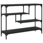 Table console noir 100x30x75 cm bois d'ingénierie – Image 5
