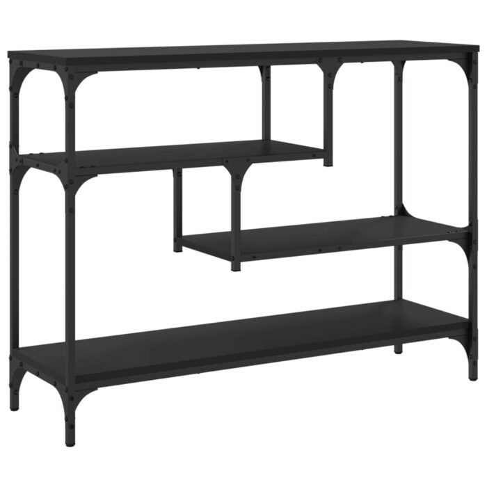 Table console noir 100x30x75 cm bois d'ingénierie – Image 5